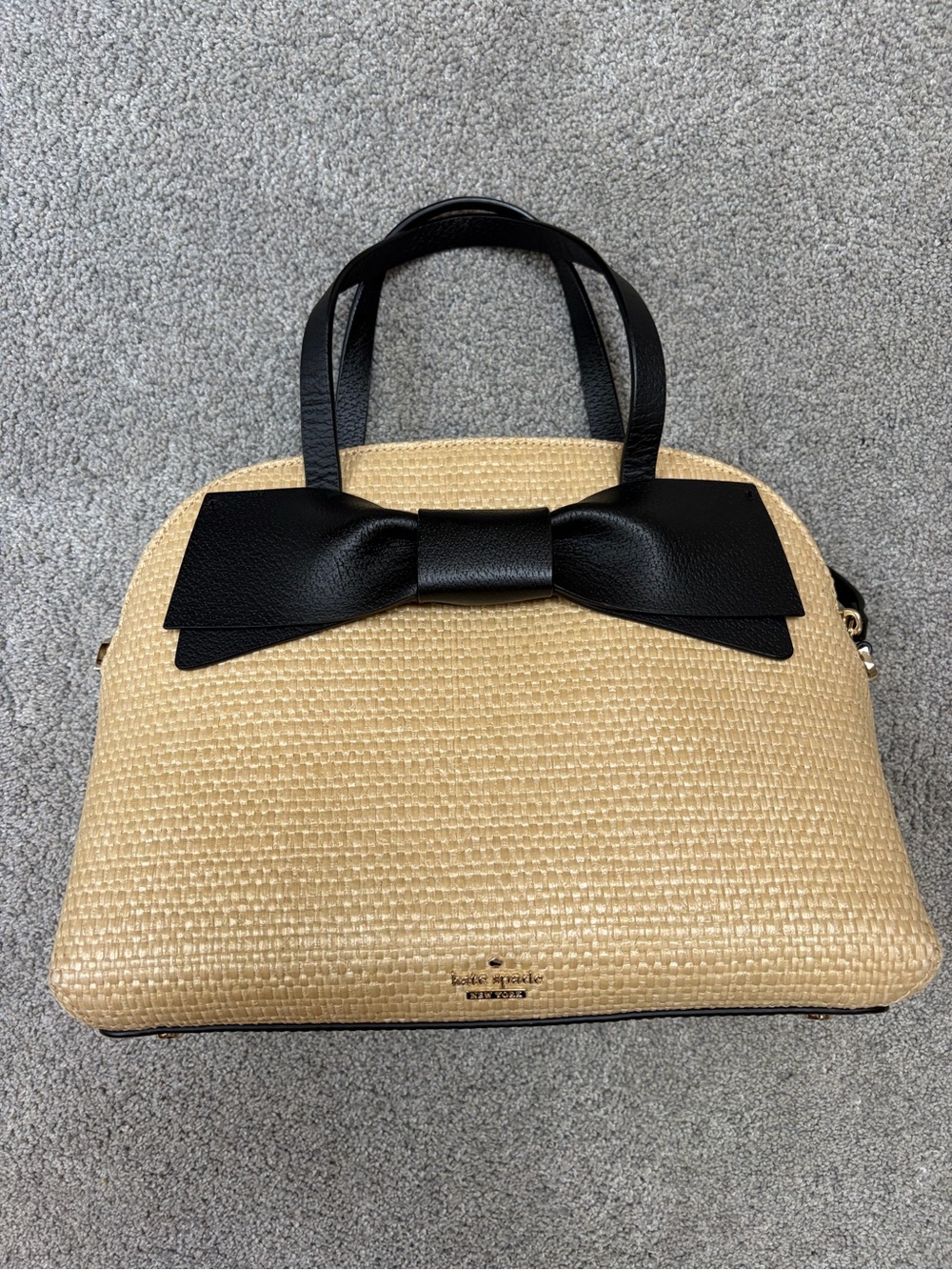 NWOT Kate Spade OLIVE DRIVE STRAW LOTTIE SATCHEL - Picture 3 of 9